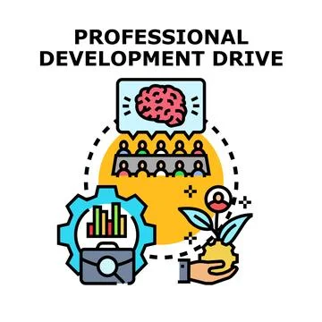 Professional development drive concept vector illustration Stock Illustration