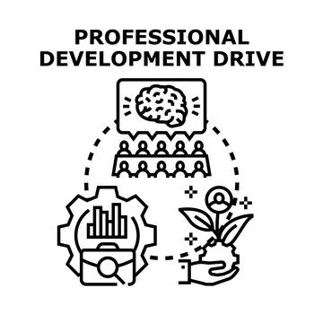 Professional development drive concept vector illustration Stock Illustration
