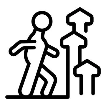 Professional development icon outline vector. Competence improvement Stockillustratie