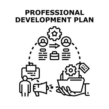 Professional development plan vector concept illustration Stock Illustration