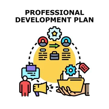 Professional development plan vector concept illustration Illustrazione stock