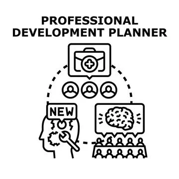 Professional development planner for learning and growth Stock Illustration