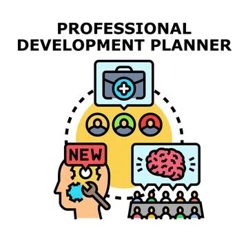 Professional development planner for learning and growth Stock Illustration