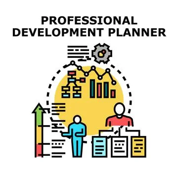 Professional development planner vector icon concept Stock Illustration