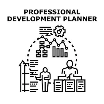 Professional development planner vector icon concept Stock Illustration