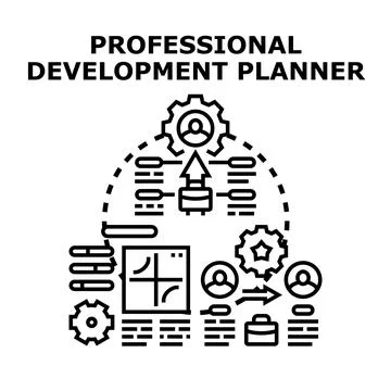 Professional development planner vector illustration concept Stock Illustration