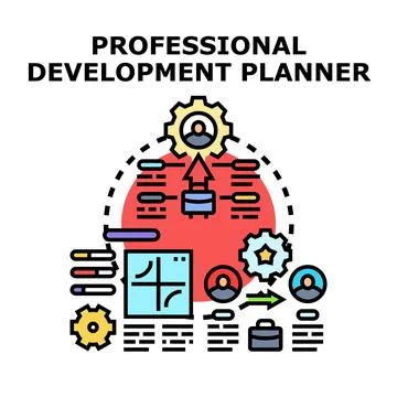Professional development planner vector illustration concept Stock Illustration