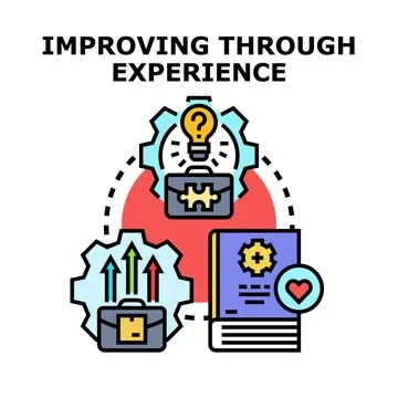 Professional development process improving through experience and knowledge Stock Illustration