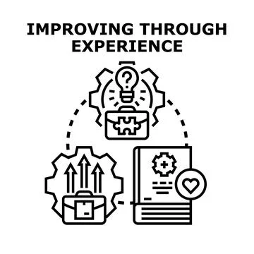 Professional development process improving through experience and knowledge Illustrazione stock