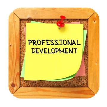 Professional Development. Sticker on Bulletin. Stockillustratie