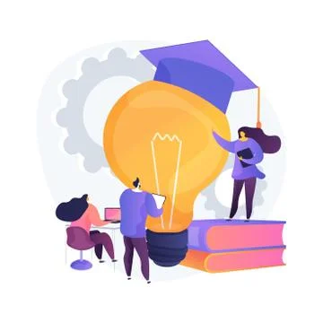 Professional development of teachers abstract concept vector illustration. Stock Illustration