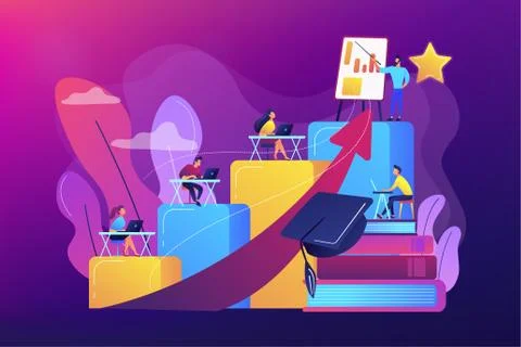 Professional development of teachers concept vector illustration Stock Illustration