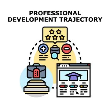 Professional development trajectory concept icon vector Stock Illustration