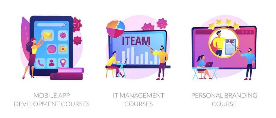 Professional development vector concept metaphors Stock Illustration