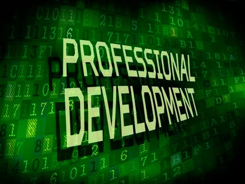 Professional development words isolated on digital background Stock Illustration