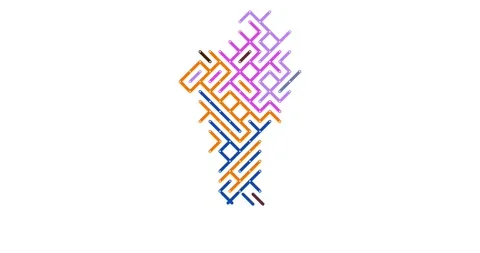 Professional Diagonal Digital Elements Shape Benin Territory Stock Footage 323442293