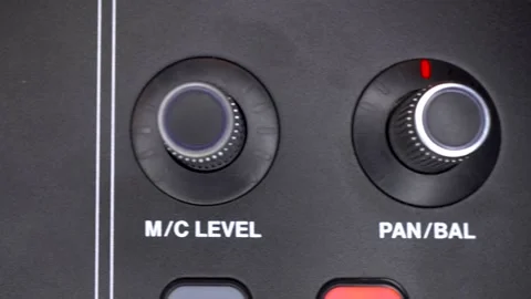 Professional digital audio mixer. Control panel on the digital macro remote Stock Footage 233331835