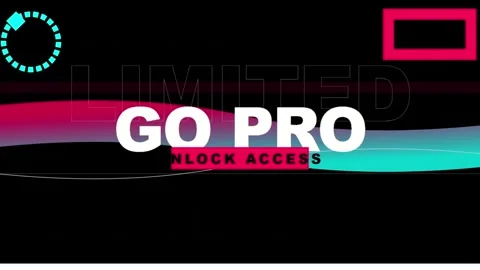 Professional Digital Display For Premium Subscription Go Pro Unlock Illustration 스톡 동영상 333051612