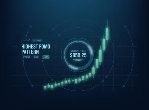 Professional digital trading interface glowing green candlestick chart expo.. Stock Illustration