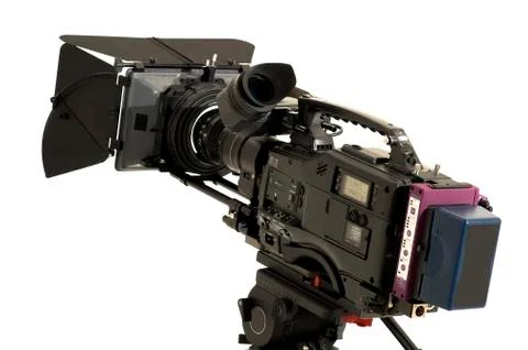 Professional digital video camera. Stock Photos