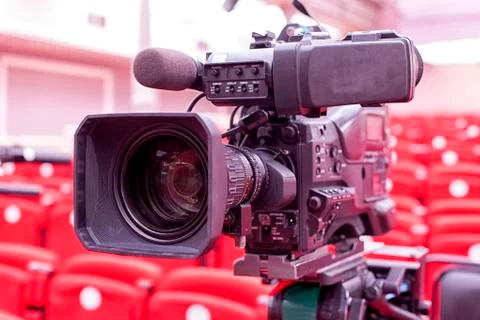 Professional digital video camera. Stock Photos