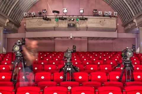 Professional digital video camera. Stock Photos
