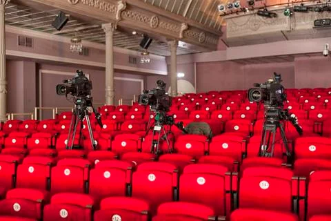 Professional digital video camera. Stock Photos