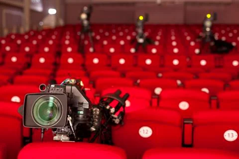 Professional digital video camera. Stock Photos