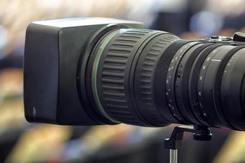 Professional digital video camera. Stock Photos