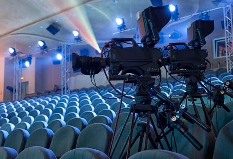 Professional digital video camera. Stock Photos