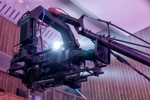 Professional digital video camera. Stock Photos