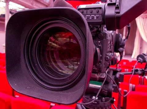 Professional digital video camera. Stock Photos