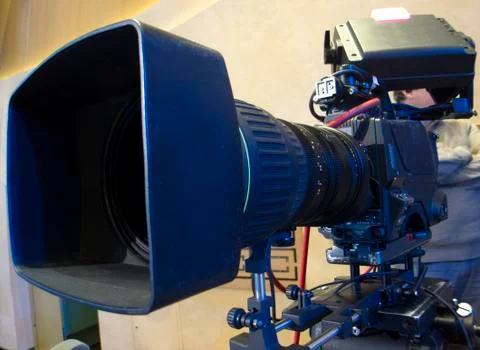 Professional digital video camera. Foto stock