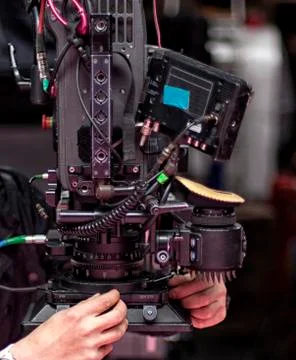 Professional digital video camera. Stock Photos