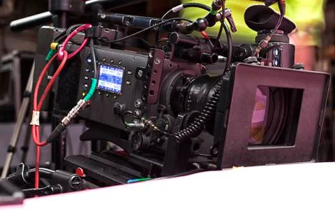 Professional digital video camera. Stock Photos