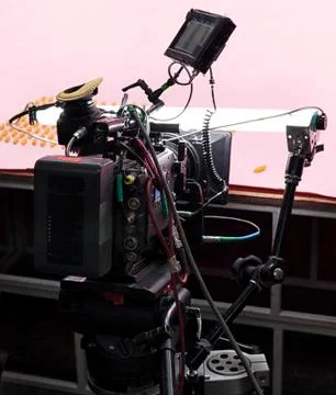 Professional digital video camera. Stock Photos