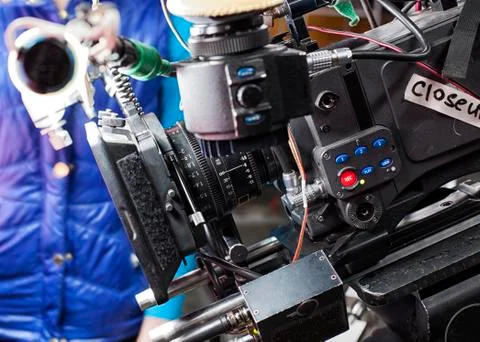 Professional digital video camera. Stock Photos