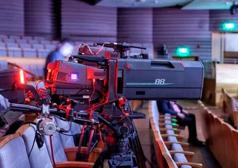 Professional digital video camera. Stock Photos