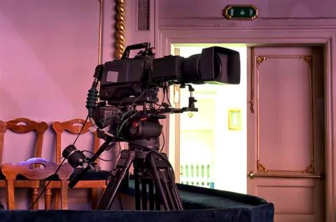 Professional digital video camera. Stock Photos
