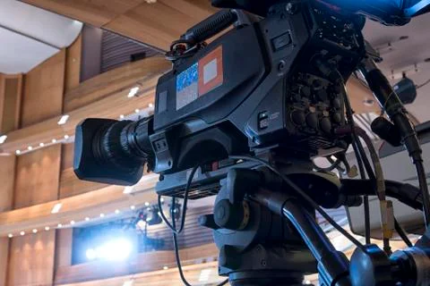 Professional digital video camera. Stock Photos