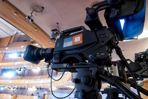 Professional digital video camera. Stock Photos