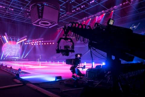 Professional digital video camera. Stock Photos