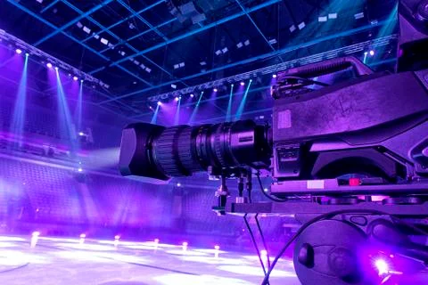 Professional digital video camera. Stock Photos