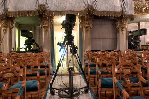 Professional digital video camera. Stock Photos