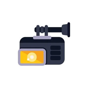 Professional digital video camera recording footage イラスト素材