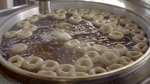 Professional dough ball machine for preparing Turkish traditional food lokma. Stock Footage 99834451
