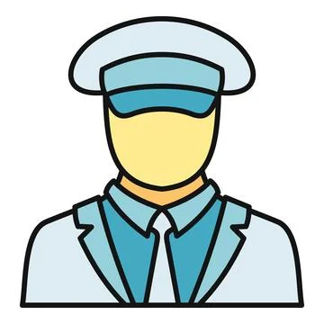 Professional driver avatar wearing uniform and cap Stock Illustration