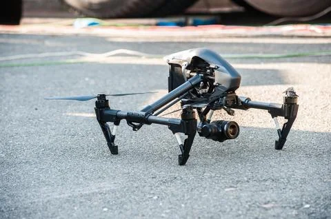 Professional drone  with camera Stock Photos
