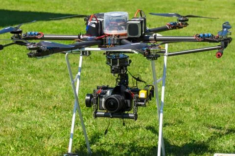 Professional drone with camera Stock Photos