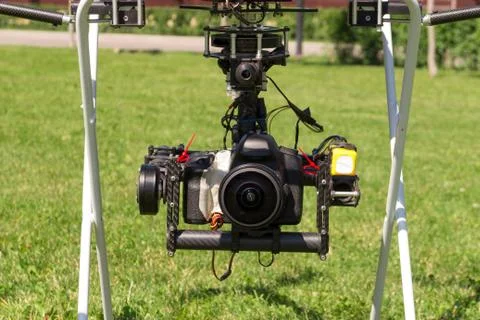 Professional drone with camera 写真素材